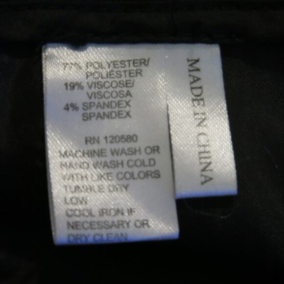 Women's Polka Dot Pants Black Dressy Casual Size 4 Amanda + Chelsea stretch mini - Picture 3 of 10